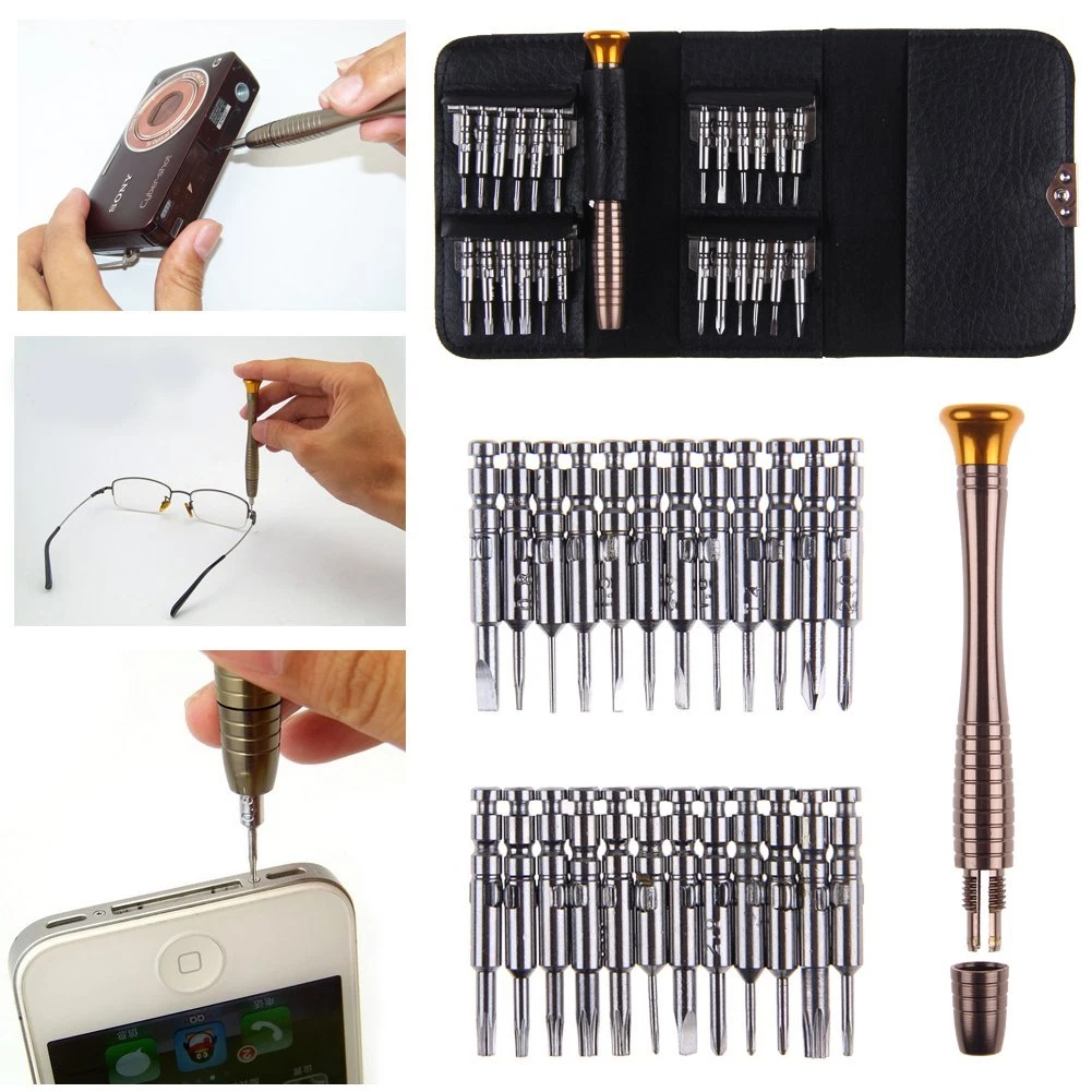 25 Pcs Wallet Tools Multiple Size Screwdrivers Torx Wallet