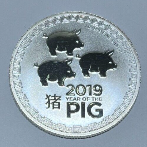 入手困難 JOLLY SILVER PIG 2019 Silver Coin 2019 Mongolia