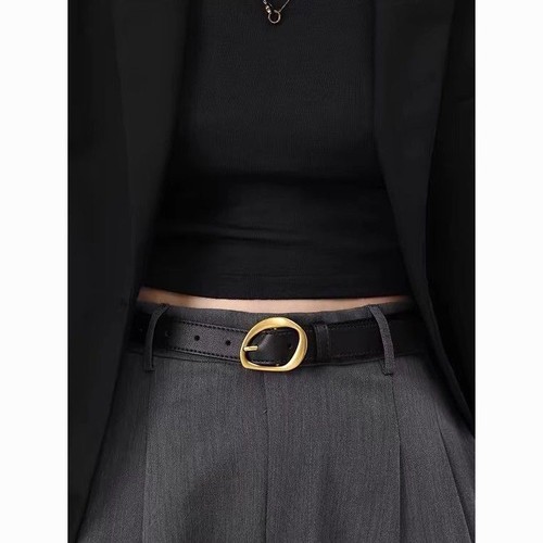 Leather Stylish Versatile Black Belt for Jeans Dresses suits pants Business Casu - Picture 2 of 7