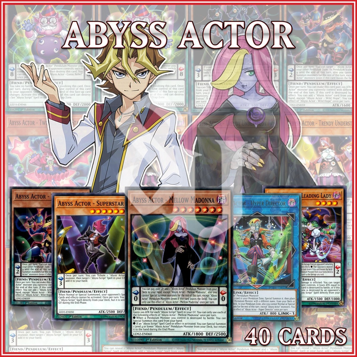 ABYSS ACTOR DECK 40 | Comic Relief Hyper Director Leading Lady Superstar  YuGiOh | eBay