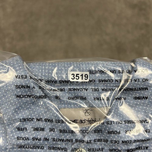 Canali Camicia Uomo Bottoni XL Chambray Blu Pois Manica Lunga Casual Cotone Ital - Foto 8 di 8