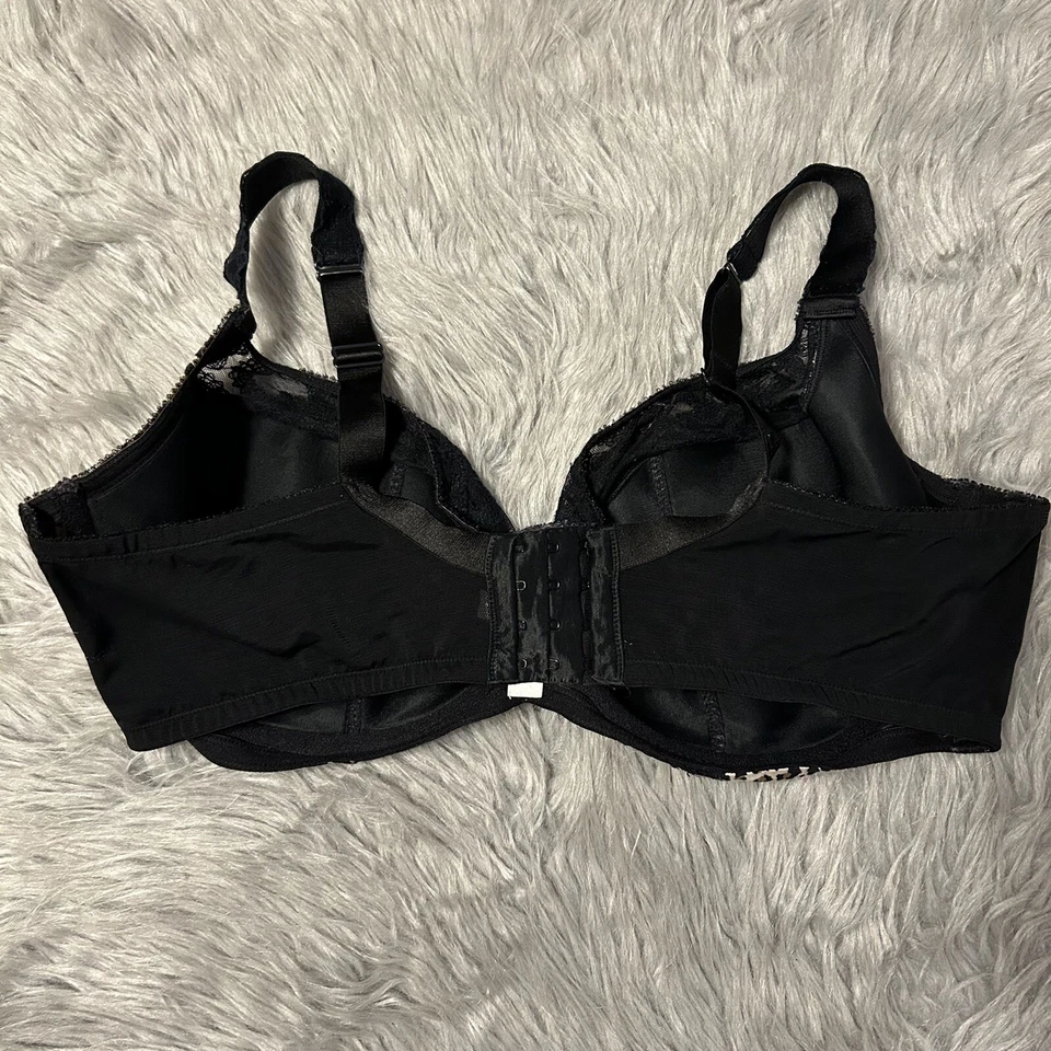 Cacique Bra Womens Size 44F Brown Leopard Underwire Back Closure - Image 4 of 4