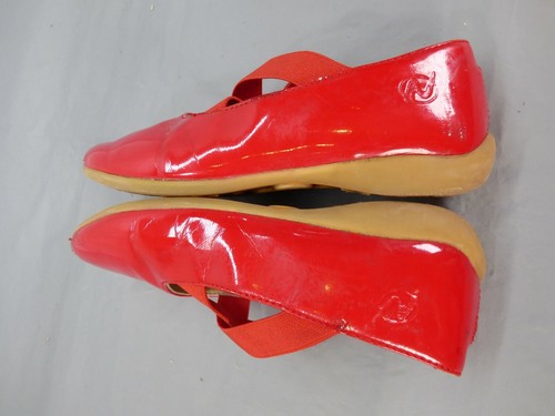 Red Girls Shoes Ballerina Naturino Flats Comfort Shoes Cross Over Elastic UK 8.5 - Picture 10 of 11
