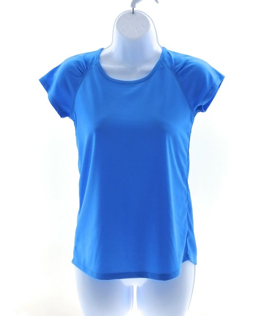 Avia Womens Sky Blue Short Sleeve Athletic Top Size Small eBay