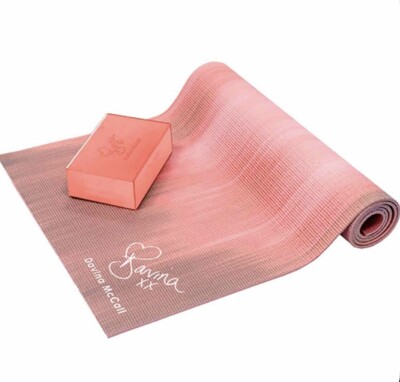 Davina McCall Yoga Set Professional Exercise Mat & Yoga Block Set ...