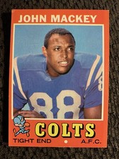 1971 TOPPS #175 JOHN MACKEY COLTS HALL OF FAMER TUFF HIGH NUMBER Vintage Sharp