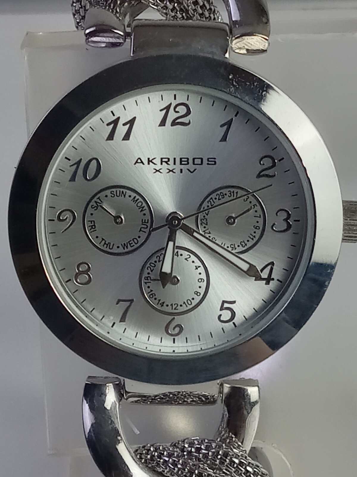 Akribos GMT Multi-Function Silver-Tone Ladies Wat… - image 2