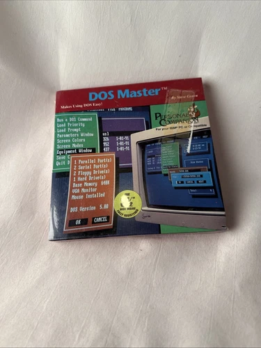 DOS Master By Steve Green 3 1/2” Pc Program 