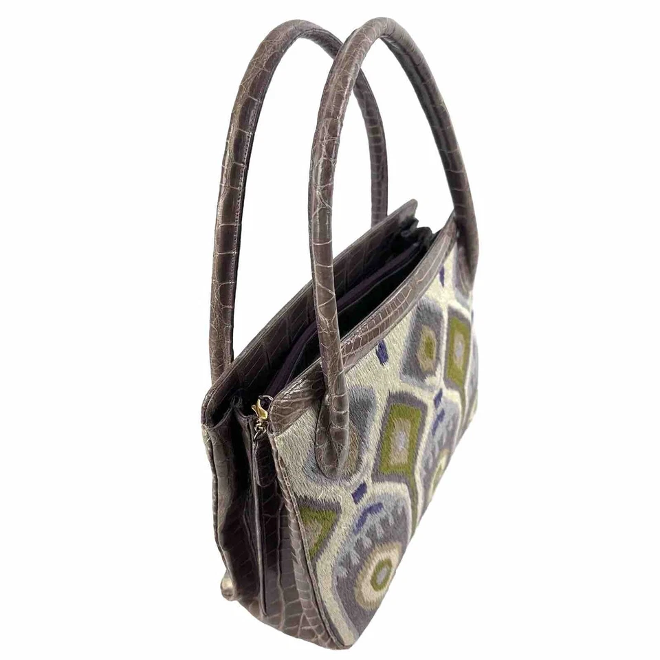 Bolso de Mano Darby Scott Blair Cocodrilo Bordado Cartera Amatista LEER Foto 3 de 4