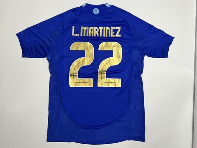 L. Martinez #22 Argentina Away Large Slim Fit Jersey 2024 Copa America Champion