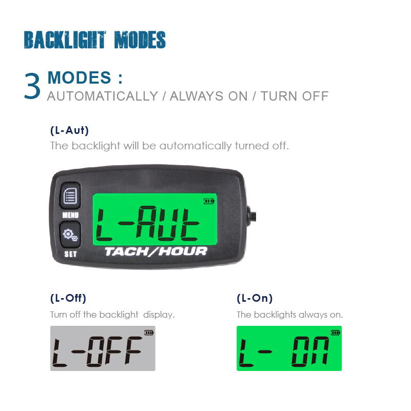 Runleader Digital Tachometer & Hour Meter With RPM Alert & Maintenance Reminder For Motorcycles
