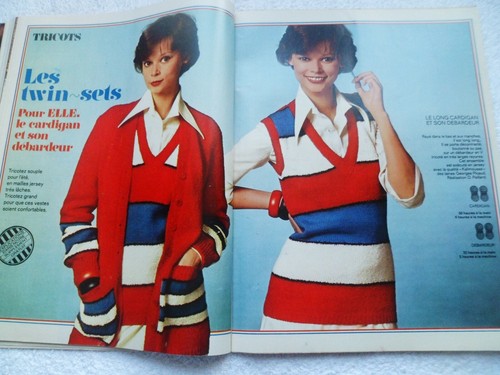 ECHO DE LA MODE N°13 29/03/1974 Couture Tricot Dutronc Hardy Poiret Serrault - Picture 9 of 12