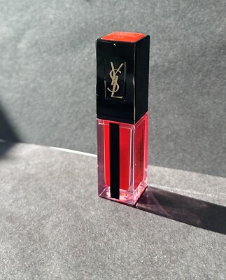 YSL Yves Rouge Pur Couture Vernis A Levres Water Stain #618 New