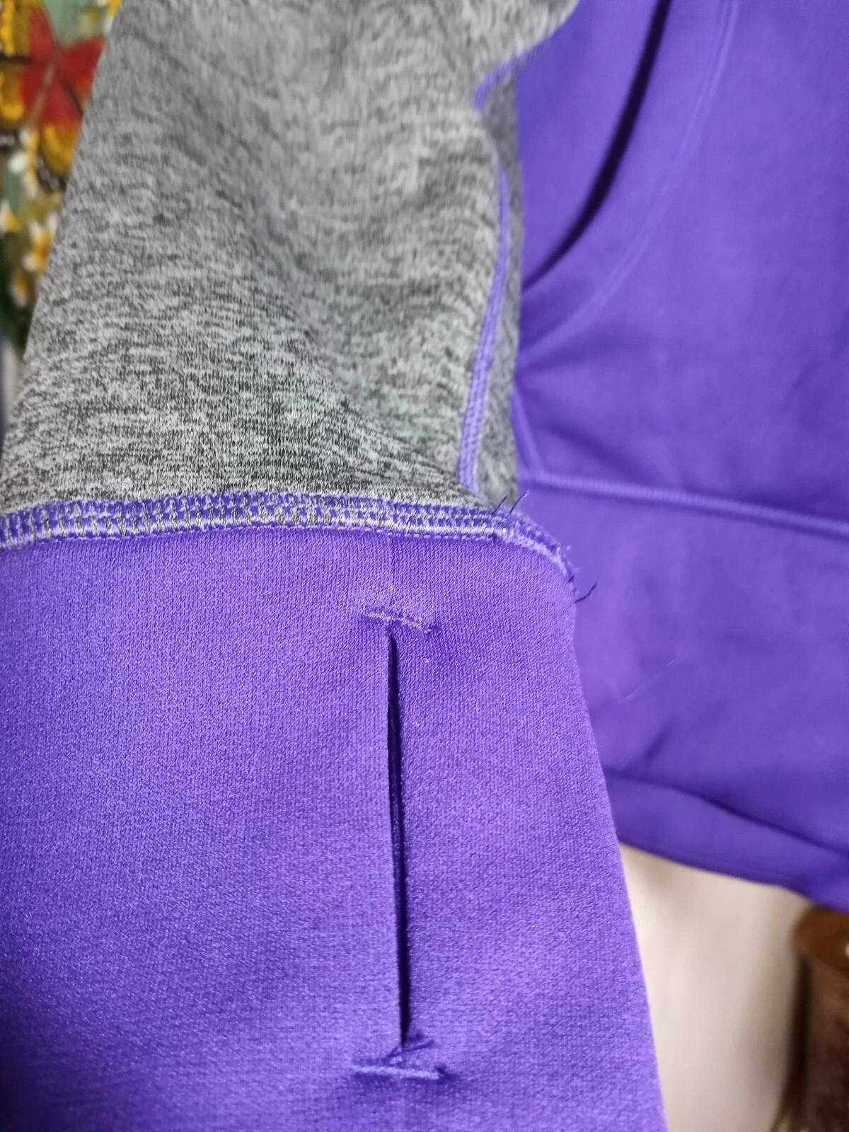 VETEMENTS FELPA DONNA NIKE VIOLA CON CAPPUCCIO GRIGIO ACCENTO Tg M