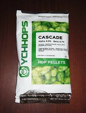 HOPS CASCADE  1lb PELLET HOPS YCHHOPS FACTORY PACKED FOR HOME BREWING BEER KIT