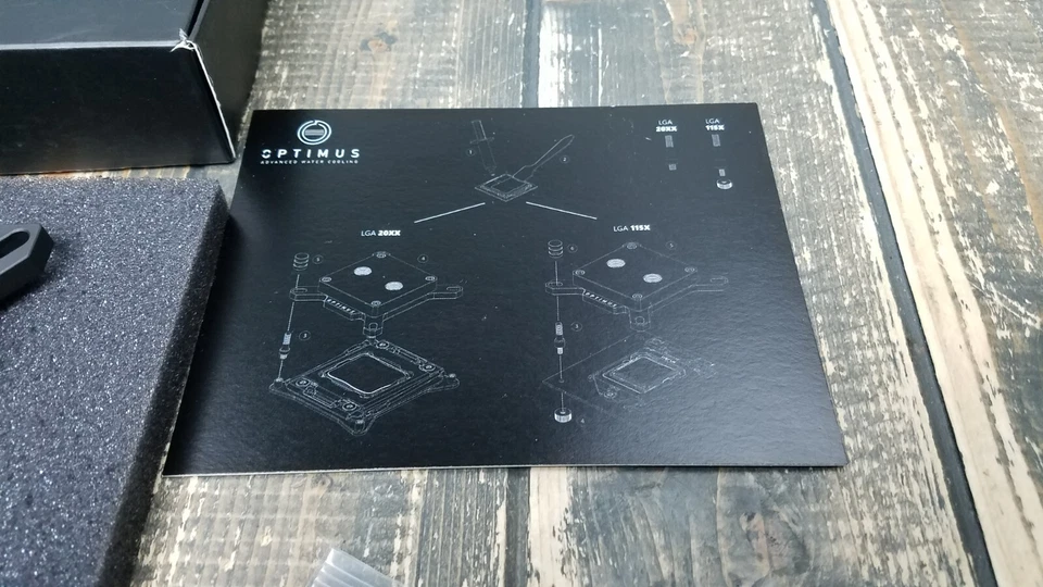 Optimus Foundation Intel CPU Water Block BLACK Acrylic Top Copper OPEN BOX ITEM - Image 3 of 4