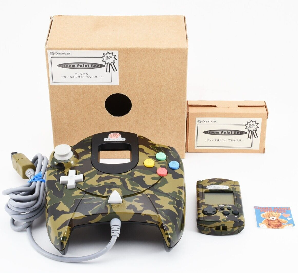 Sega Dreamcast DC Controller Visual Memory Set Camouflage LE w/Box