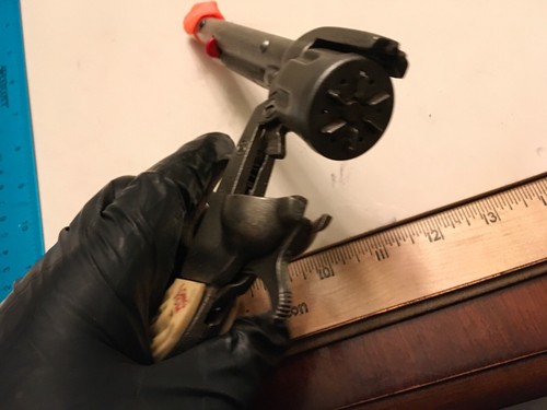Vintage Kilgore Long Tom 1938-40 2nd Model Toy Cap Gun - Works (Rose Grips) - Picture 15 of 22