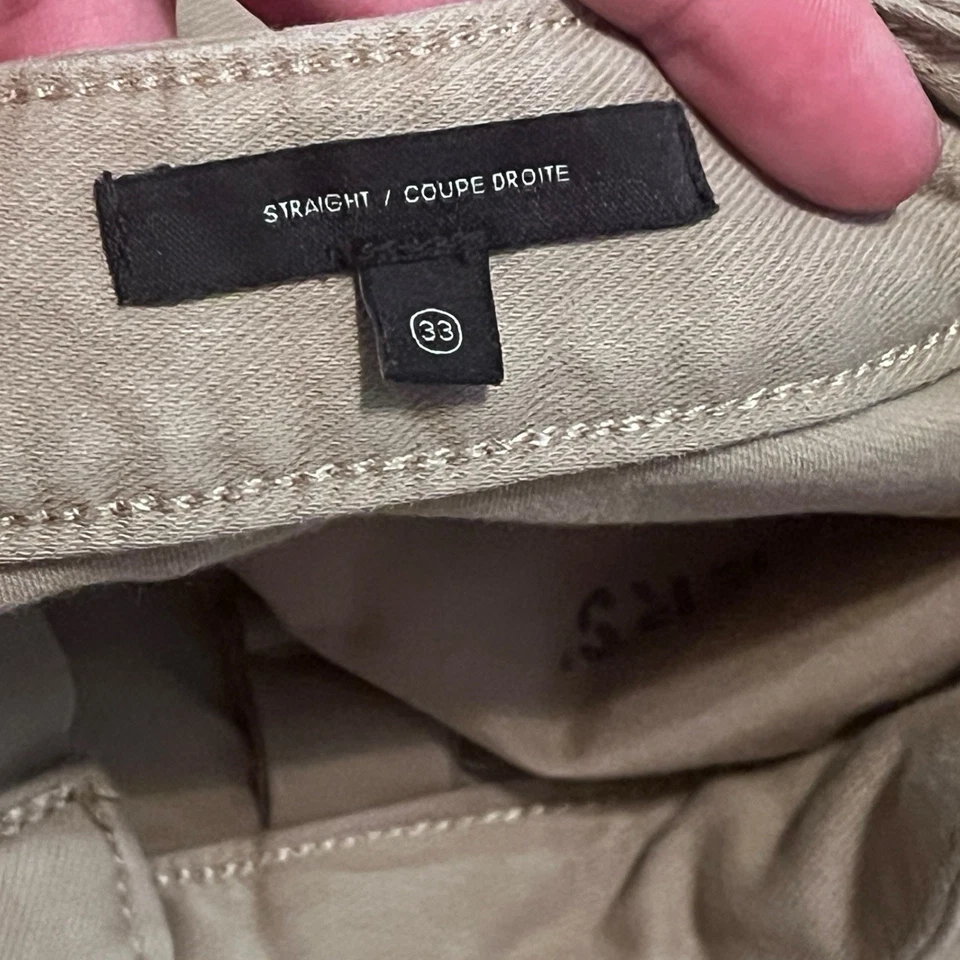 Pantalones de mezclilla Dockers Coupe Droite pierna recta tiro medio caqui talla 33x24 dinero antiguo Foto 4 de 4