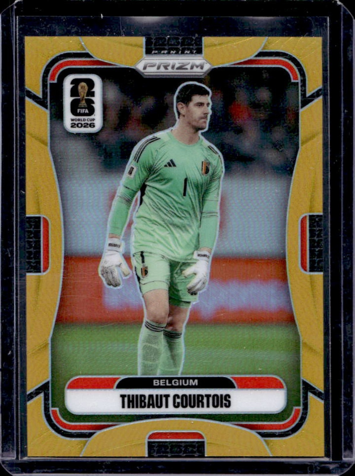 2026 Panini Prizm World Cup Thibaut Courtois Gold #/10 Belgium