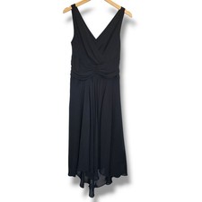 Vintage Y2K London Times Black Midi Dress Size 12 Witchy Fairy Grunge Whimsigoth