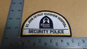 St. John Detroit Riverview Hospital Security Police Patch~Michigan~MI~Worn~Type2