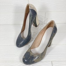 Women 7.5US Maison Martin Margiela Pumps Crack Leather Glitter Women Heel shoes