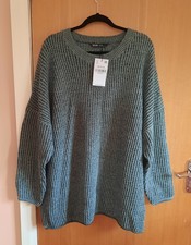 Size 26/28 (Would fit 24), Thick Winter Jumper, Yours Clothing, Green Black J12