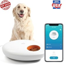 Automatic Pet Feeder 5-Meal Programmable Timer Voice Control Wet Dry Food New