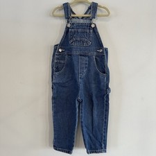 VTG 2T Denim Blue Jean Bib Overalls Field Gear Medium Wash 90 s Farm Toddler