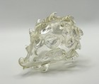 Vintage Clear Art Glass Hedgehog Paperweight – Murano Style Studio Glass Figure