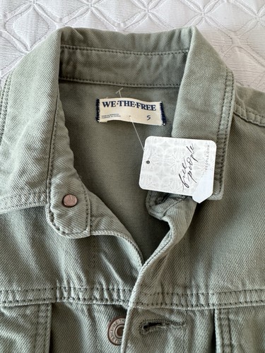 NWT We The Free Marci Jumpsuit in Washed Army Free People SIZE S. Denim Utility - Picture 8 of 11
