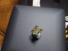 Antique 9ct gold emerald ring size N