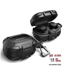for Bose QuietComfort Earbuds Protective Case with Drop-Proof Lock, Black