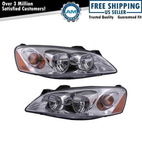 Headlight Assembly Pair LH RH 2pc for 2005-2010 Pontiac G6