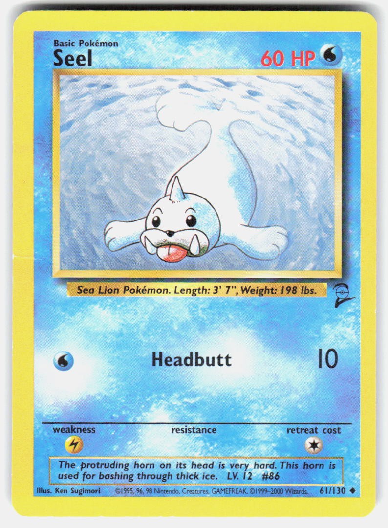 Pokemon Seel Base Set 2 #061/130 MP