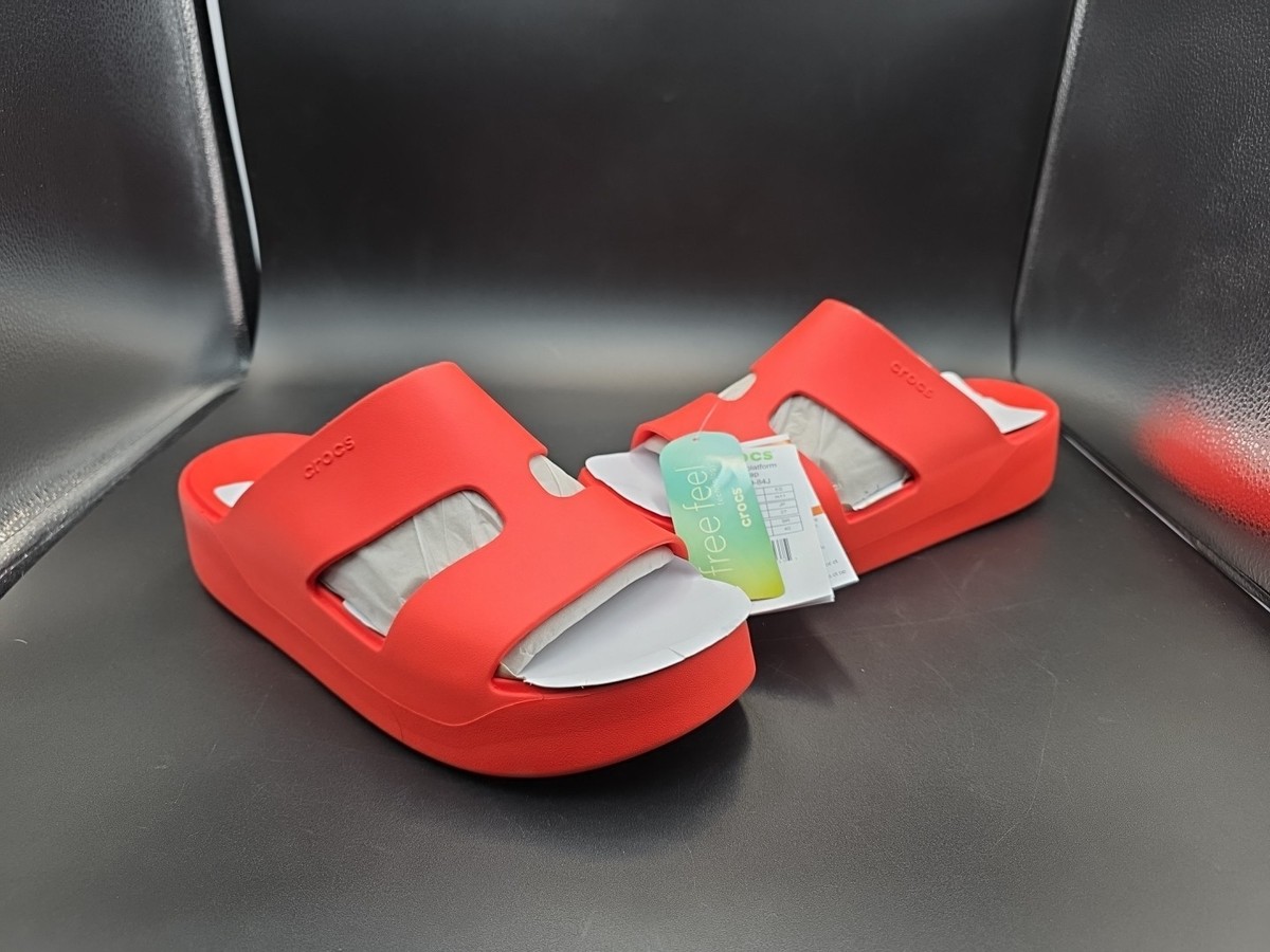 WOMEN'S SIZE 11 Crocs Getaway Platform H-Strap Sandals Color Lava