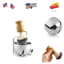 Silky Soft Badger Hair Shaving Brush  Stainless Steel Bowl - Ideal Gift for Him