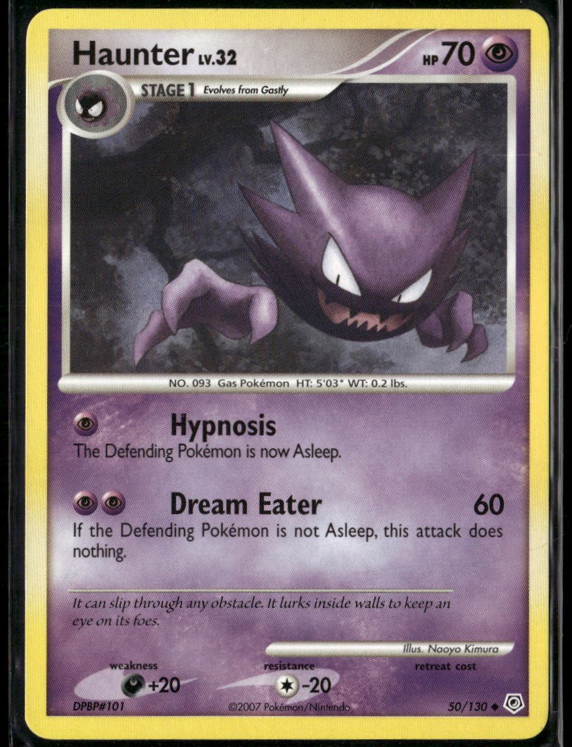 Haunter 50/130 Uncommon Diamond & Pearl LP Pokemon Card