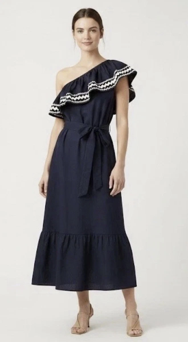 strapless open back dress Dusty Blue One-Shoulder Chiffon A-Line Bridesmaid Dress BS028 – SHEER FAIRY main image 0