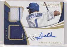 2018 Panini Immaculate Rookie Dual Materials Gold /49 Amed Rosario Auto 08jk