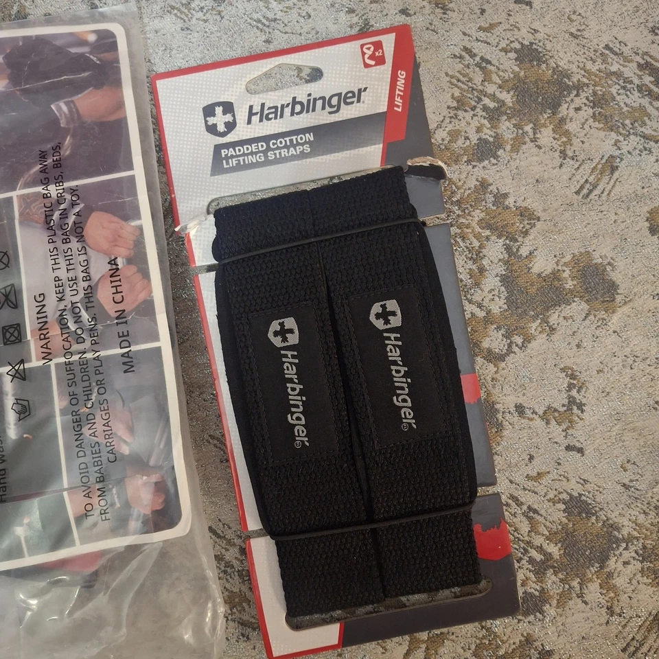 Harbinger Correas de Levantamiento Guantes Atercel Cinturón Gladiador Gimnasio Fitness Paquete Lote Foto 4 de 4