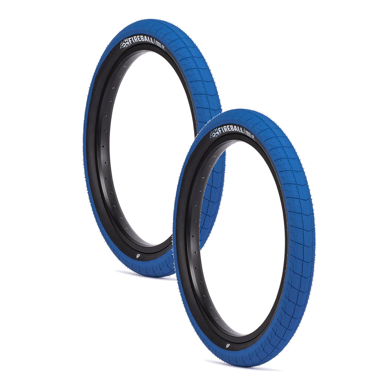 Комплект из 2 шин Eclat Fireball - 20 x 2,3, Решающий, Проволочный, Черный/синий