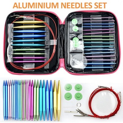 13 Paare Starter Knit Pro Kit Metall Kreisförmige austauschbare Stricknadel Set