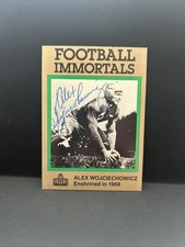 Alex Wojciechowicz Autographed HOF Football Immortals 1968 #128