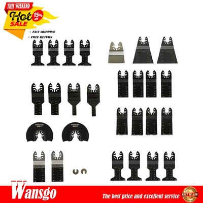 New Universal Wood Metal Oscillating Multitool Quick Release Saw Blades 29PCS