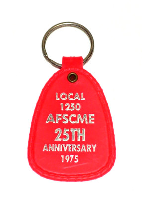 Vintage 1975 Union Local 1250 AFSCME Keychain 25th Key Ring Warren MI CLOSED