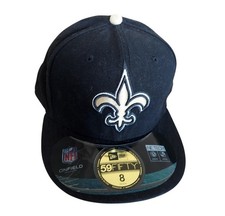 New Orleans Saints Hat Size 8 Black New Era On Field Cap