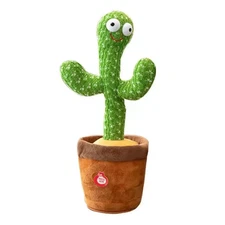 Dancing Talking Cactus Mimicking Toy,Talking Repeat Singing Sunny Cactus Toy 120