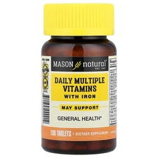 Daily Multiple Vitamins with Iron, 100 Tablets
